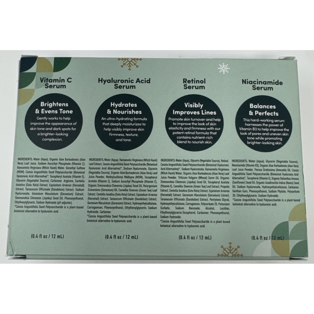 TruSkin Merry Bright Holiday Facial Serum Skincare Gift Set Retinol .4 fl oz ea. - Picture 5 of 6